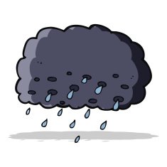 Cartoon Rain Cloud N29