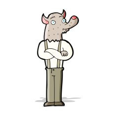 cartoon friendly werewolf N5
