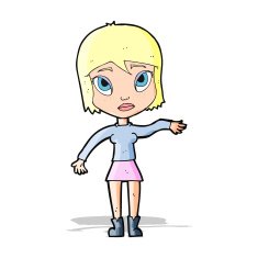 cartoon woman waving hand N4