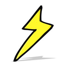 cartoon lightning bolt symbol N11