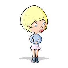 cartoon concerned woman N4