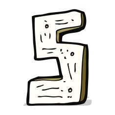 cartoon wooden number N30