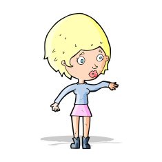 cartoon concerned woman reaching out N4