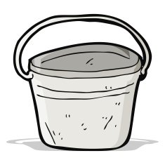 cartoon metal bucket N4