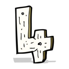 cartoon wooden number N31