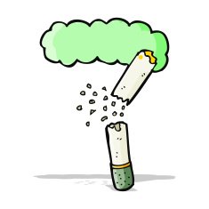 cartoon broken marijuana cigarette N4