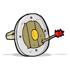cartoon shield with arrow N4
