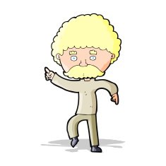 cartoon seventies style man disco dancing N4