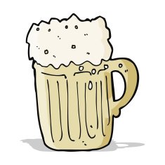 cartoon mug of beer N11
