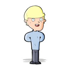 cartoon happy man N173