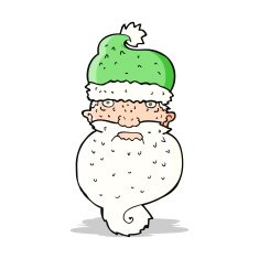 cartoon grim santa face N5