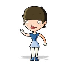 cartoon woman with idea N101