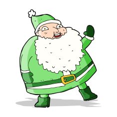 funny waving santa claus cartoon N9