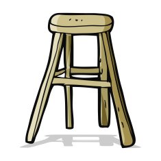 cartoon wooden stool N8