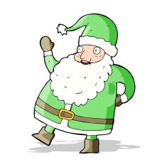 funny waving santa claus cartoon N10