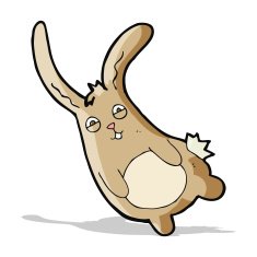 Funny cartoon rabbit N26