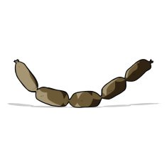 cartoon string of sausages N4