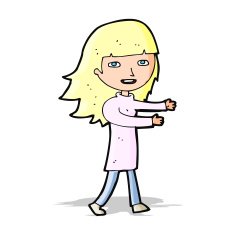 cartoon happy girl N45