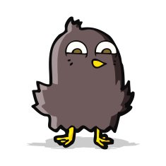 funny cartoon bird N85
