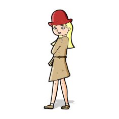 Cartoon Female Spy N17