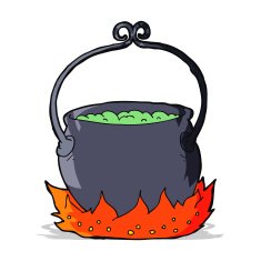 cartoon witch's cauldron N5