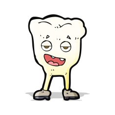 cartoon tooth looking smug N6