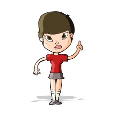 cartoon woman with idea N103