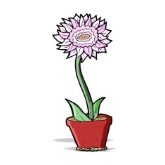 cartoon flower in pot N7