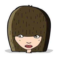 cartoon staring woman N14