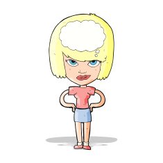 cartoon woman thinking N20