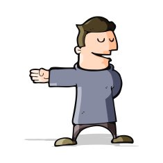 cartoon man gesturing direction N5