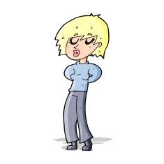 cartoon woman whistling N3