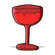 cartoon glass of red wine N5