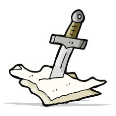 cartoon dagger in maps N4