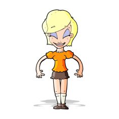 cartoon pretty woman N104