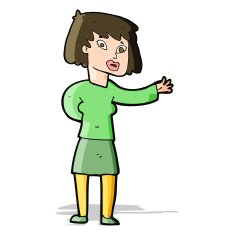 cartoon woman explaining N21