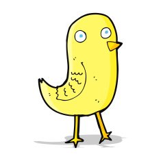 funny cartoon bird N87