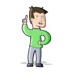 cartoon boy with idea N46