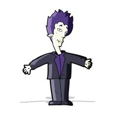 cartoon happy vampire N13