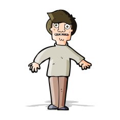 cartoon shocked man N60