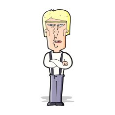 cartoon angry man N45