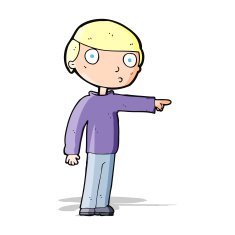 Cartoon Man Pointing N85