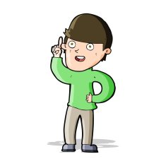 cartoon boy with idea N48
