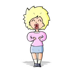 cartoon screaming woman N4