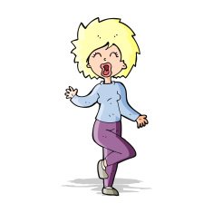cartoon woman dancing N13
