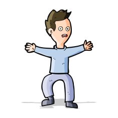 Cartoon Man Panicking N30