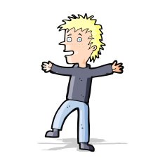 cartoon happy man N175