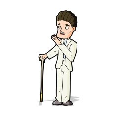 cartoon shocked gentleman N5