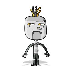Funny Cartoon Robot N22