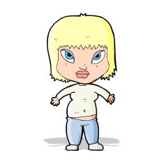 cartoon overweight woman N4